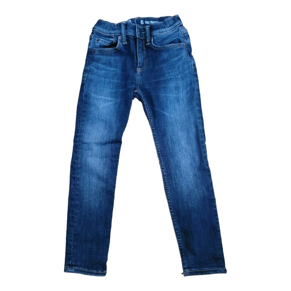 GAP Distressed Denim skinny jeans boys SZ 6 pants w adjustable waist